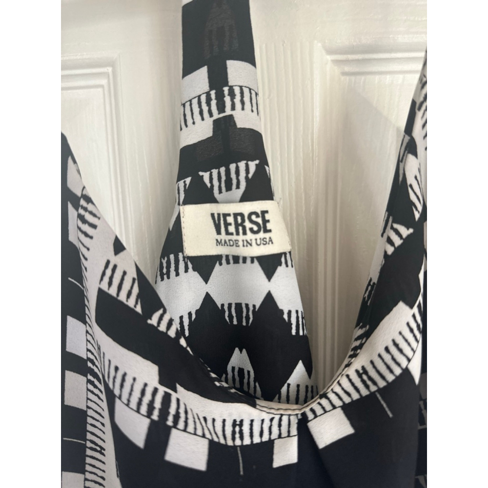 Women's Verse Cami Black/White Geometric Print Size S - Picture 2 of 3